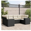 Image de Salon de Jardin avec Coussins 6 pcs, Canapés de Terrasse, Ensemble de Meubles de Patio, Mobilier d'Extérieur, Noir 3255313