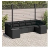 Image de Salon de Jardin avec Coussins 7 pcs, Canapés de Terrasse, Ensemble de Meubles de Patio, Mobilier d'Extérieur, Noir 3255322