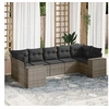 Image de Salon de Jardin avec Coussins 7 pcs, Canapés de Terrasse, Ensemble de Meubles de Patio, Mobilier d'Extérieur, Gris 3255327
