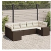 Image de Salon de jardin modulable 7 personnes marron 7 pieces 62 x 62 x 69 cm resine tressee