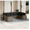 Image de Salon de jardin modulable resine tressee gris 9 pieces x 83 x 69 9 personnes