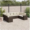 Image de Salon de jardin modulable rotin marron 9 pieces x 83 x 69 9 personnes
