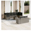 Image de Salon de Jardin avec Coussins 10 pcs, Canapés de Terrasse, Ensemble de Meubles de Patio, Mobilier d'Extérieur, Gris 3255367