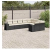 Image de Salon de Jardin avec Coussins 9 pcs, Canapés de Terrasse, Ensemble de Meubles de Patio, Mobilier d'Extérieur, Noir 3255373