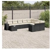 Image de Salon de Jardin avec Coussins 10 pcs, Canapés de Terrasse, Ensemble de Meubles de Patio, Mobilier d'Extérieur, Noir 3255393