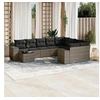 Image de Resine tressee gris 10 pieces 9 personnes 62 x 62 x 69 salon de jardin modulable