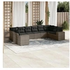 Image de Salon de Jardin avec Coussins 10 pcs, Canapés de Terrasse, Ensemble de Meubles de Patio, Mobilier d'Extérieur, Gris 3255407