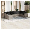 Image de Salon de Jardin avec Coussins 10 pcs, Canapés de Terrasse, Ensemble de Meubles de Patio, Mobilier d'Extérieur, Gris 3255409