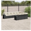 Image de Salon de Jardin avec Coussins 10 pcs, Canapés de Terrasse, Ensemble de Meubles de Patio, Mobilier d'Extérieur, Noir 3255423