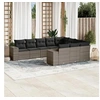 Image de Salon de Jardin avec Coussins 10 pcs, Canapés de Terrasse, Ensemble de Meubles de Patio, Mobilier d'Extérieur, Gris 3255427