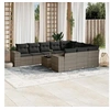 Image de Resine tressee gris 10 personnes salon de jardin modulable 62 x 62 x 69 11 pieces