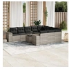 Image de Salon de Jardin avec Coussins 8 pcs, Canapés de Patio, Ensemble de Meubles, Mobilier de Terrasse Extérieur, Noir 3224237