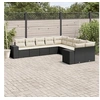 Image de Noir salon de jardin modulable resine tressee 10 personnes 62 x 62 x 69 10 pieces