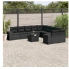Image de Salon de jardin modulable 10 personnes resine tressee 11 pieces 62 x 62 x 69 noir