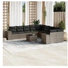 Image de Salon de Jardin avec Coussins 11 pcs, Canapés avec Pieds Réglables, Ensemble de Meubles d'Extérieur Patio Terrasse, 3217811