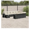 Image de Salon de jardin modulable rotin noir 11 pieces 62 x 62 x 69 10 personnes