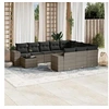 Image de Salon de Jardin avec Coussins 11 pcs, Canapés de Terrasse, Ensemble de Meubles de Patio, Mobilier d'Extérieur, Gris 3255467