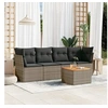 Image de Salon de Jardin avec Coussins 5 pcs, Canapés de Terrasse, Ensemble de Meubles de Patio, Mobilier d'Extérieur, Gris 3255808