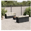 Image de Salon de Jardin avec Coussins 7 pcs, Canapés de Patio, Ensemble de Meubles, Mobilier de Terrasse Exterieur, Noir 3255818