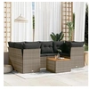 Image de Salon de Jardin avec Coussins 7 pcs, Canapés de Terrasse, Ensemble de Meubles de Patio, Mobilier d'Extérieur, Gris 3255829
