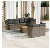 Image de Salon de jardin modulable rotin gris 8 pieces 5 personnes