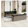 Image de Salon de Jardin avec Coussins 9 pcs, Canapés de Terrasse, Ensemble de Meubles de Patio, Mobilier d'Extérieur, Gris 3255857