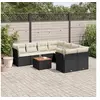 Image de Salon de jardin modulable 9 pieces resine tressee 8 personnes 62.0 x 62 x 69 cm noir