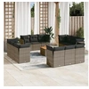 Image de Salon de jardin modulable 13 pieces 12 personnes rotin 62 x 62 x 69 cm gris