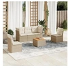 Image de Salon de jardin modulable 6 pieces beige resine tressee 62 x 62 x 69 cm 5 personnes