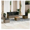 Image de Salon de Jardin avec Coussins 6 pcs, Canapés de Terrasse, Ensemble de Meubles de Patio, Mobilier d'Extérieur, Gris 3255878