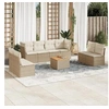 Image de Salon de Jardin avec Coussins 9 pcs, Canapés de Terrasse, Ensemble de Meubles de Patio, Mobilier d'Extérieur, Beige 3255911