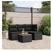 Image de 5-delige Loungeset met kussens poly rattan zwart3255922