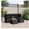 Image de Salon de jardin modulable resine tressee noir 5 pieces 62.0 x 62 x 69 cm 4 personnes