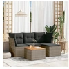 Image de Salon de jardin modulable gris resine tressee 5 pieces 62.0 x 62 x 69 cm 4 personnes