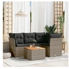 Image de Salon de Jardin avec Coussins 5 pcs, Canapés de Terrasse, Ensemble de Meubles de Patio, Mobilier d'Extérieur, Gris 3255955