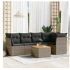 Image de Salon de jardin bois massif 6 pieces 2 personnes 62 x 62 x 69 cm gris