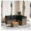 Image de Salon de jardin modulable gris rotin 6 pieces 62 x 62 x 69 cm 2 personnes