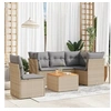 Image de Salon de Jardin avec Coussins 6 pcs, Canapés de Terrasse, Ensemble de Meubles de Patio, Mobilier d'Extérieur, Mélange 3255975