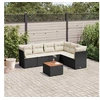 Image de Salon de Jardin avec Coussins 7 pcs, Canapés de Patio, Ensemble de Meubles, Mobilier de Terrasse Exterieur, Noir 3255986