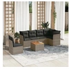 Image de Salon de Jardin avec Coussins 7 pcs, Canapés de Terrasse, Ensemble de Meubles de Patio, Mobilier d'Extérieur, Gris 3255997