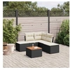 Image de Noir resine tressee 5 personnes salon de jardin modulable 62.0 x 62 x 69 6 pieces