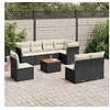 Image de Salon de jardin modulable resine tressee 9 pieces 8 personnes 62.0 x 62 x 69 cm noir