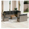 Image de Salon de jardin modulable rotin gris 9 pieces 8 personnes