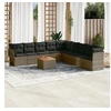 Image de Salon de Jardin avec Coussins 10 pcs, Canapés de Terrasse, Ensemble de Meubles de Patio, Mobilier d'Extérieur, Gris 3256025