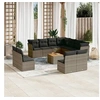 Image de Salon de jardin modulable resine tressee 11 personnes gris 62 x 62 x 69 cm 12 pieces