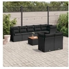 Image de Salon de Jardin avec Coussins 9 pcs, Canapés de Terrasse, Ensemble de Meubles de Patio, Mobilier d'Extérieur, Noir 3256062