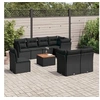 Image de Salon de Jardin avec Coussins 9 pcs, Canapés de Terrasse, Ensemble de Meubles de Patio, Mobilier d'Extérieur, Noir 3256069