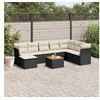 Image de Salon de jardin modulable rotin noir 9 pieces 62 x 62 x 69 cm 8 personnes
