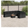 Image de Noir salon de jardin modulable resine tressee 10 pieces 62.0 x 62 x 69 9 personnes