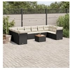 Image de Salon de jardin modulable 11 pieces resine tressee noir 62.0 x 62 x 69 cm 10 personnes